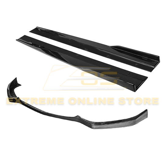 2013-15 Chevrolet SS Carbon Fiber Front Bumper Lip Splitter & Side Skirts