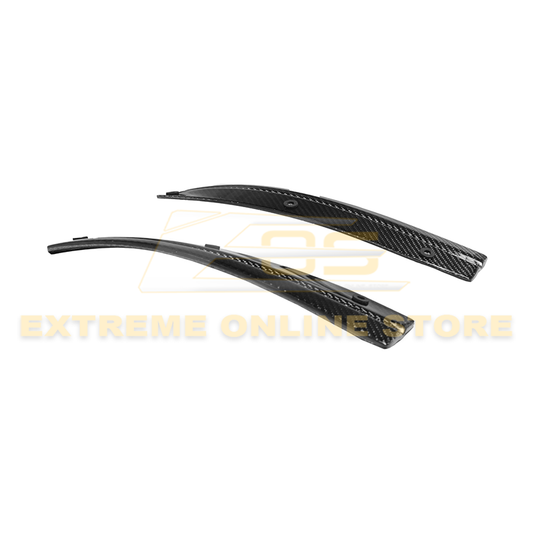 2016-19 Cadillac CTS-V Dry Carbon Fiber Front Splitter Side Wheel Arch