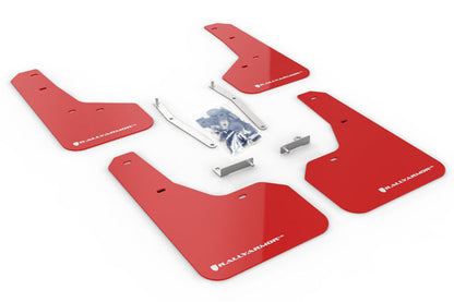 Rally Armor UR Mudflaps Red Urethane White Logo - 2019-2024 Subaru Forester
