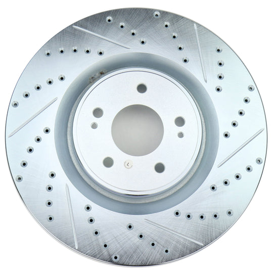 Stoptech C-Tek Sport Drilled and Slotted Rotor Single Front Left - 2008-2015 Mitsubishi Evo X