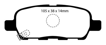 EBC 08-13 Infiniti EX35 3.5 Yellowstuff Rear Brake Pads