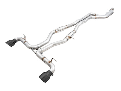 AWE Track Edition Resonated Cat-Back Exhaust (Diamond Black Tips) - 2020-2024 Toyota GR Supra