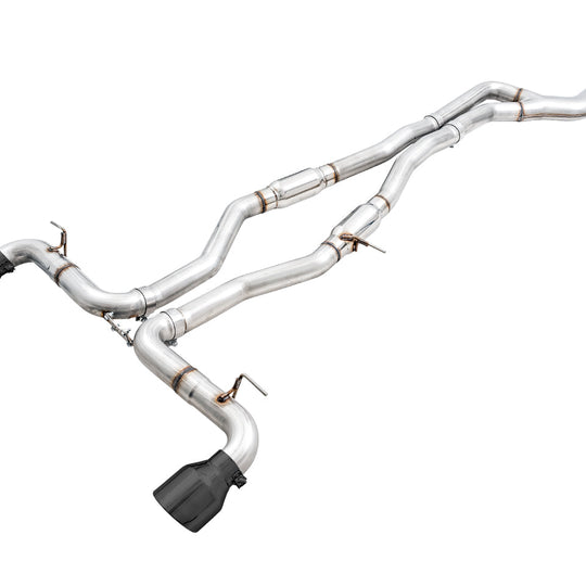 AWE Track Edition Resonated Cat-Back Exhaust (Diamond Black Tips) - 2020-2024 Toyota GR Supra (A90)