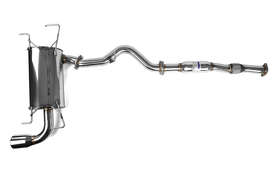 Invidia Q300 Single Exit Cat Back Exhaust - Stainless Steel Tip - 2008-2010 Subaru WRX Hatchback