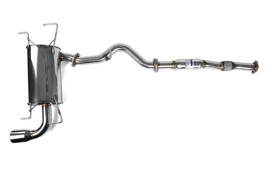 Invidia Q300 Single Exit Cat Back Exhaust - Stainless Steel Tip - 2008-2010 Subaru WRX Hatchback