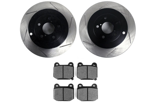 Stoptech Street Axle Pack Slotted Rear - 2004 Subaru STI