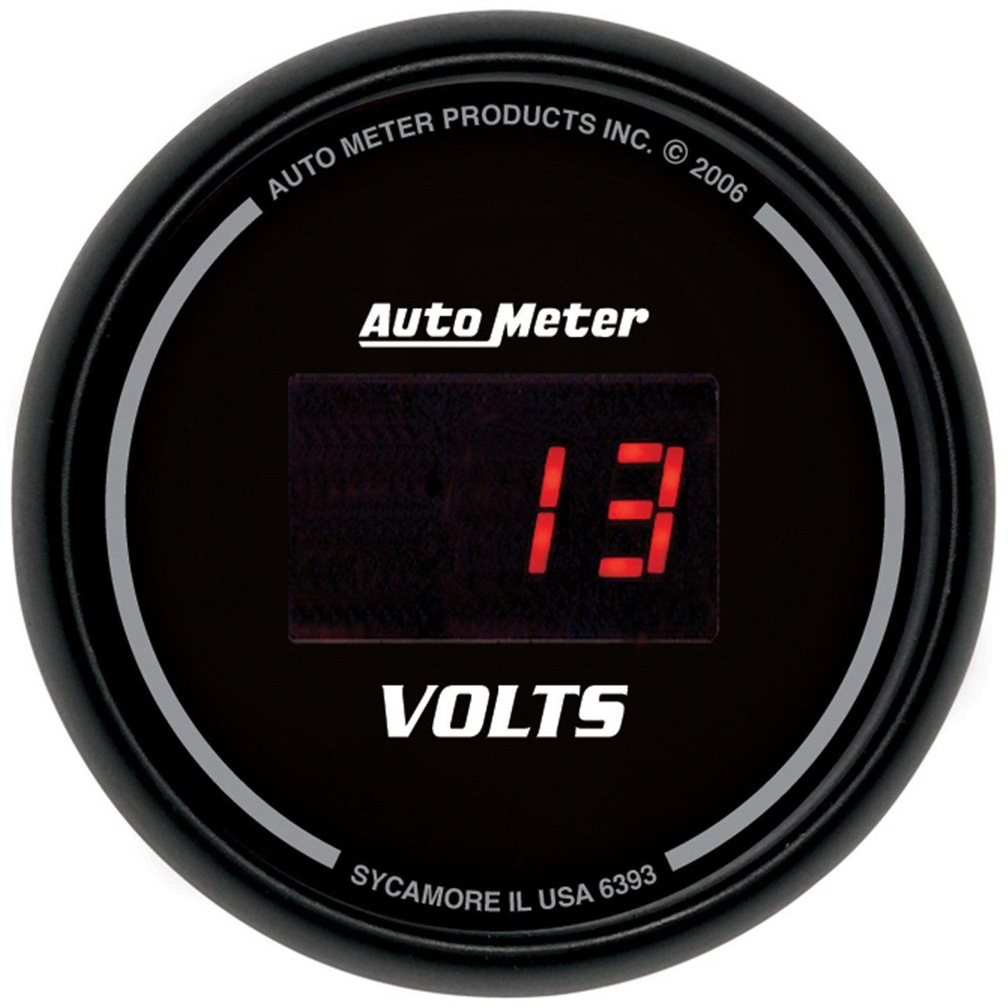 Autometer Sport-Comp Digital Voltmeter Gauge Red LED 52mm - Universal