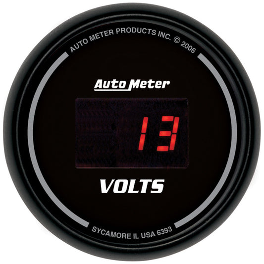 Autometer Sport-Comp Digital Voltmeter Gauge Red LED 52mm - Universal