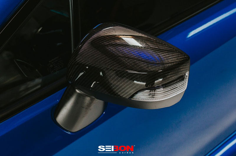 Seibon Carbon Fiber Mirror Covers - 2015-2021 Subaru WRX / STI