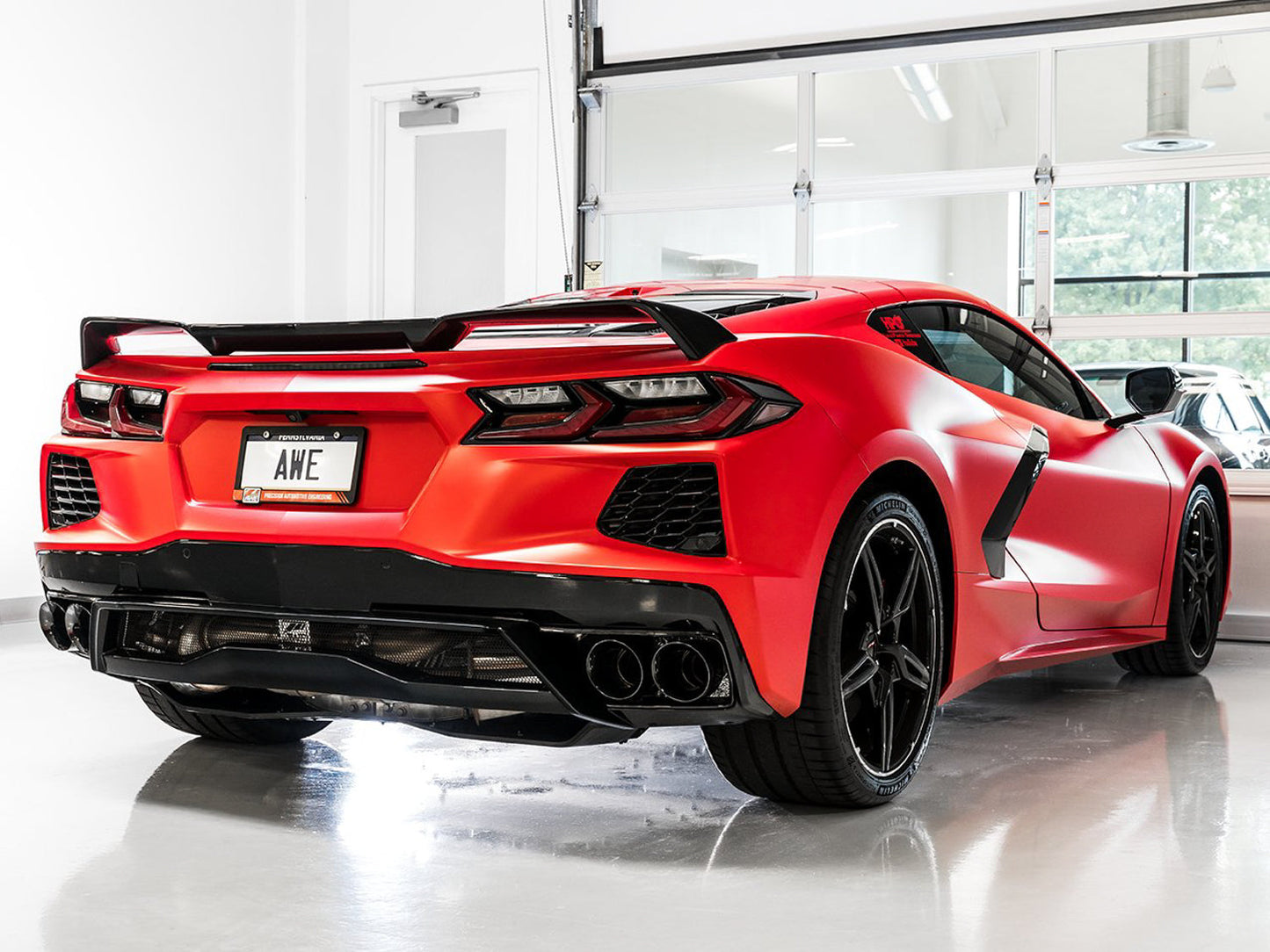 AWE Track Edition Exhaust for C8 Corvette -- Diamond Black Tips