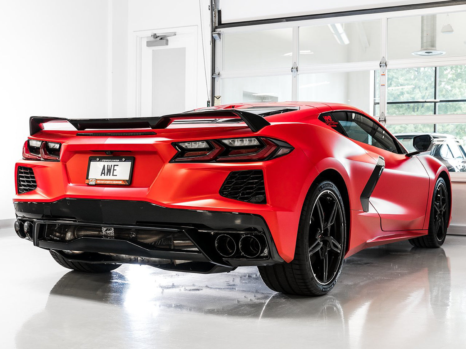 AWE Track Edition Exhaust for C8 Corvette -- Diamond Black Tips