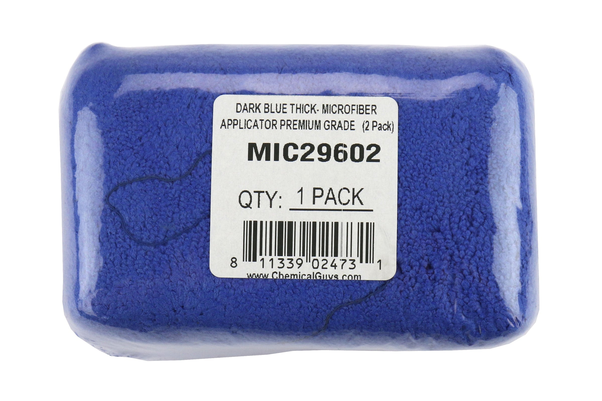 Chemical Guys Microfiber Applicator Pads Thick Premium Grade Blue (2 Pack) - Universal