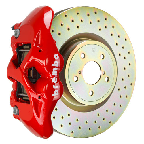 Brembo GT Systems Monobloc 4 Piston 326mm Cross Drilled Red - 2015-2021 Subaru WRX