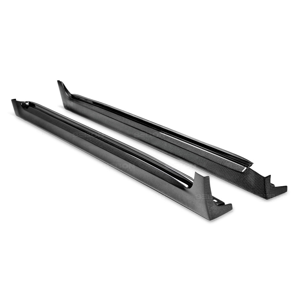 Seibon Carbon Fiber OE Style Side Skirts - 2011-2014 Subaru WRX / 2008-2014 STI