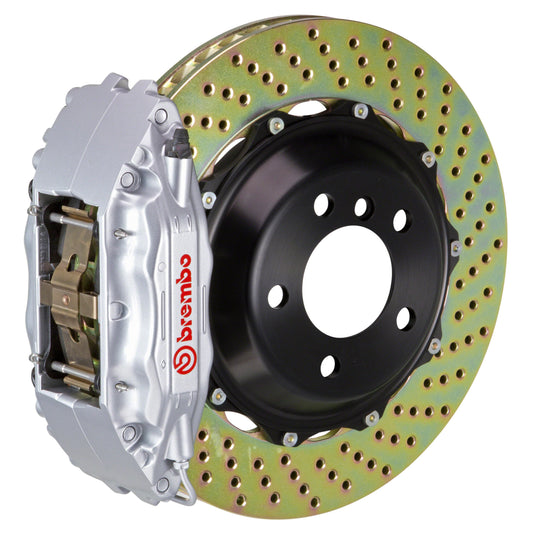 Brembo GT Systems 4 Piston Front Big Brake Kit Silver Drilled Rotors - 2013-2021 Scion FR-S / Subaru BRZ / Toyota 86