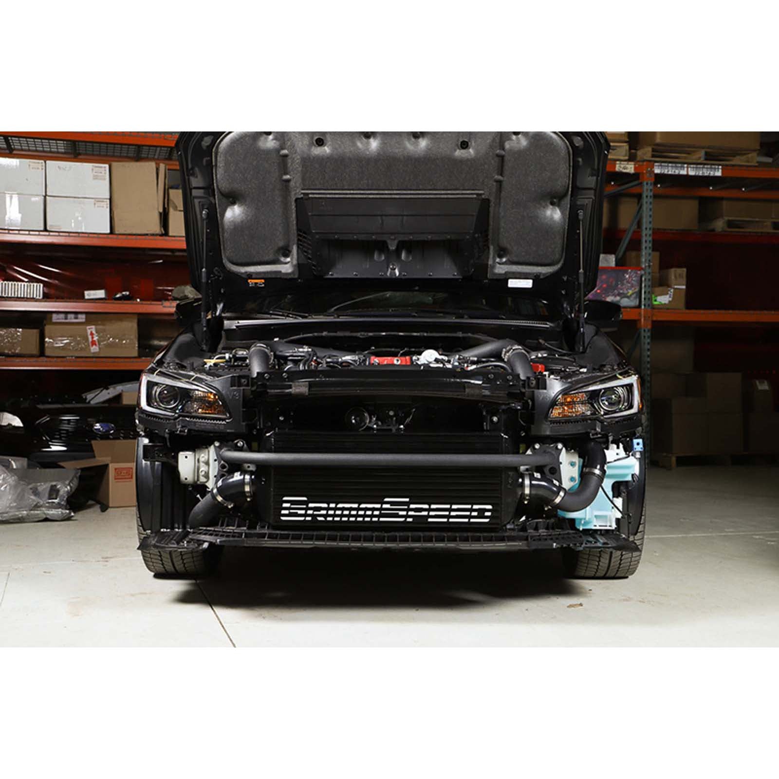 GrimmSpeed Front Mount Intercooler Kit Black Core w/ Black Piping - 2015-2021 Subaru WRX / STI