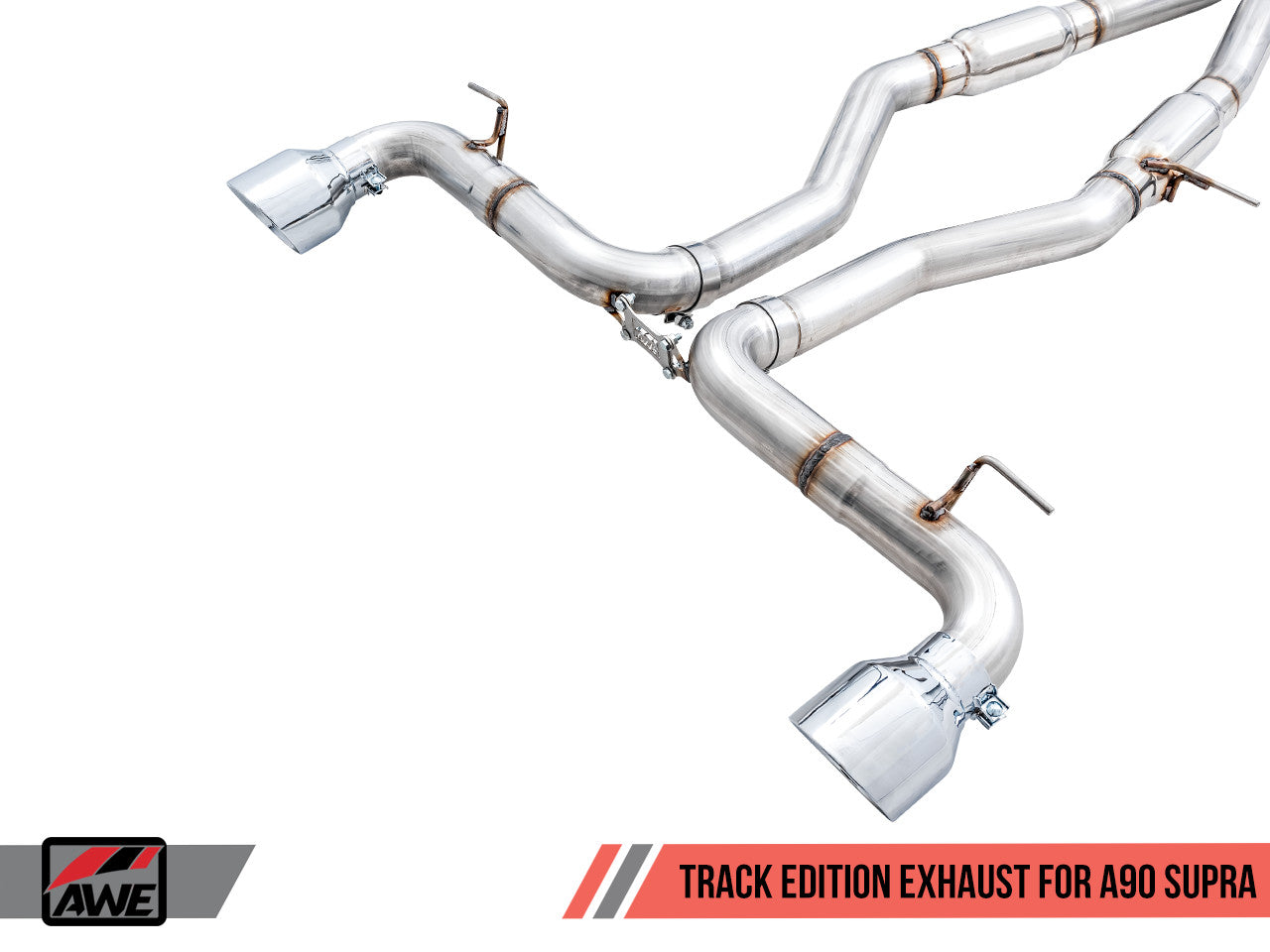 AWE Track Edition Resonated Cat-Back Exhaust (Diamond Black Tips) - 2020-2024 Toyota GR Supra