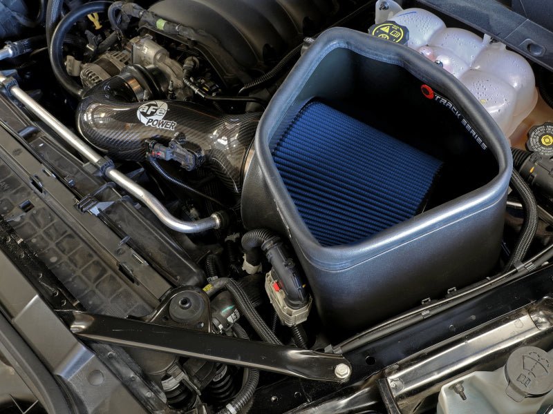 aFe 19 - 20 GM Trucks 5.3L/6.2L Track Series Carbon Fiber Cold Air Intake System With Pro 5R Filters - 4thto5thAutomotive