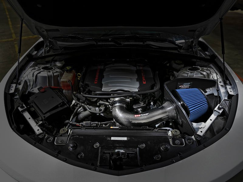 aFe 19 - 20 GM Trucks 5.3L/6.2L Track Series Carbon Fiber Cold Air Intake System With Pro 5R Filters - 4thto5thAutomotive