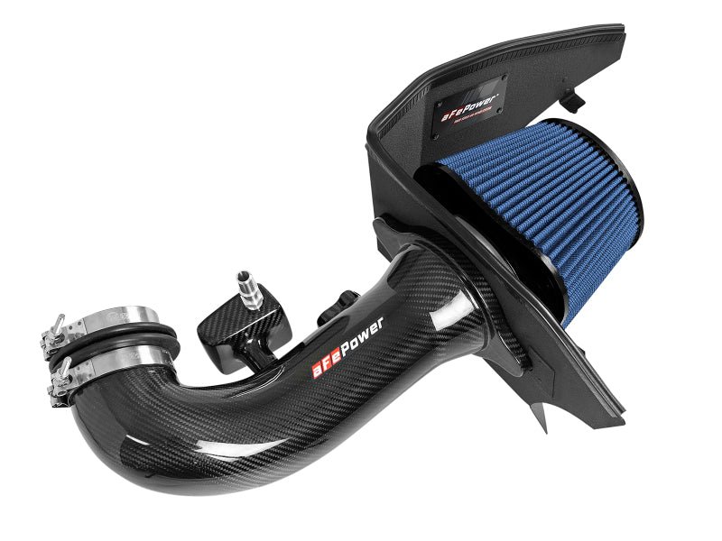 aFe 19 - 20 GM Trucks 5.3L/6.2L Track Series Carbon Fiber Cold Air Intake System With Pro 5R Filters - 4thto5thAutomotive