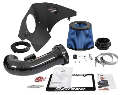 aFe 19 - 20 GM Trucks 5.3L/6.2L Track Series Carbon Fiber Cold Air Intake System With Pro 5R Filters - 4thto5thAutomotive