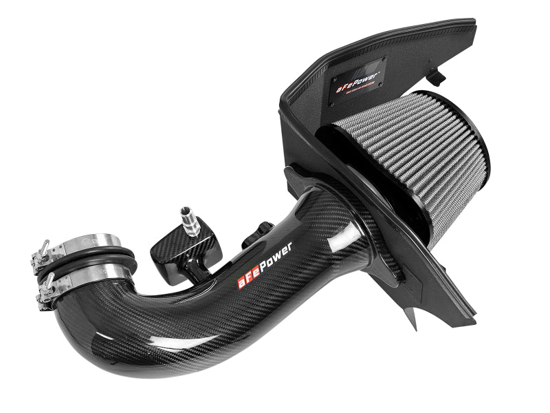 aFe 19 - 21 GM Trucks 5.3L/6.2L Track Series Carbon Fiber Cold Air Intake System W/ Pro Dry S Filters - 4thto5thAutomotive