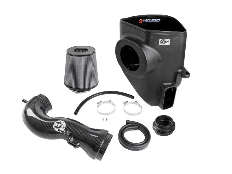 aFe 19 - 21 GM Trucks 5.3L/6.2L Track Series Carbon Fiber Cold Air Intake System W/ Pro Dry S Filters - 4thto5thAutomotive