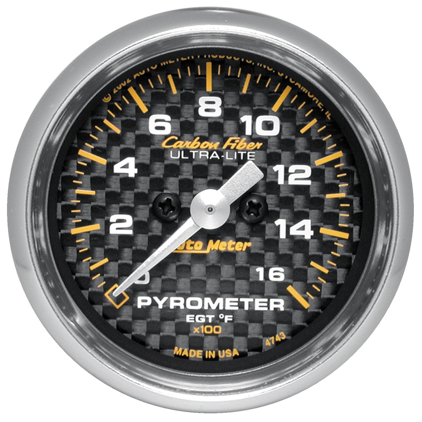 Autometer Carbon Fiber EGT Exhaust Gas Temperature Gauge 52mm - Universal