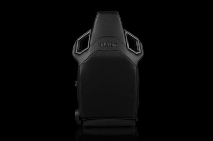 Braum Alpha X Series Sport Seats - Black & Red Stitching - Low Base Version - Universal