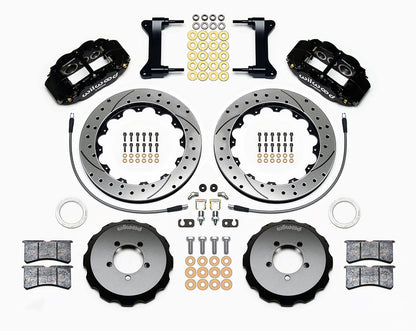 Wilwood FNSL6R 13.06in Front Kit Drilled / Slotted Black - 2002-2021 Subaru WRX / 2004-2021 STI / 2003-2006 Baja / 1998-2013 Forester / 1994-2014 Impreza / 1994-2009 Legacy / 2000-2009 Outback