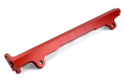 AMS Fuel Rail w/ Pulsation Damper Red - 2008-2015 Mitsubishi Evo X