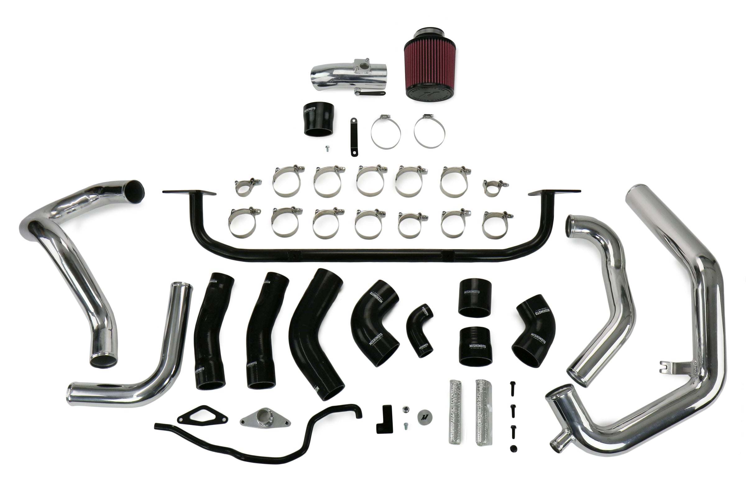 Mishimoto Front Mount Intercooler Black w/ Intake - 2015-2021 Subaru STI