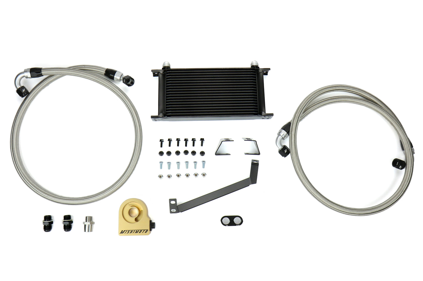 Mishimoto Thermostatic Oil Cooler Kit Black - 2015-2017 Ford Mustang EcoBoost