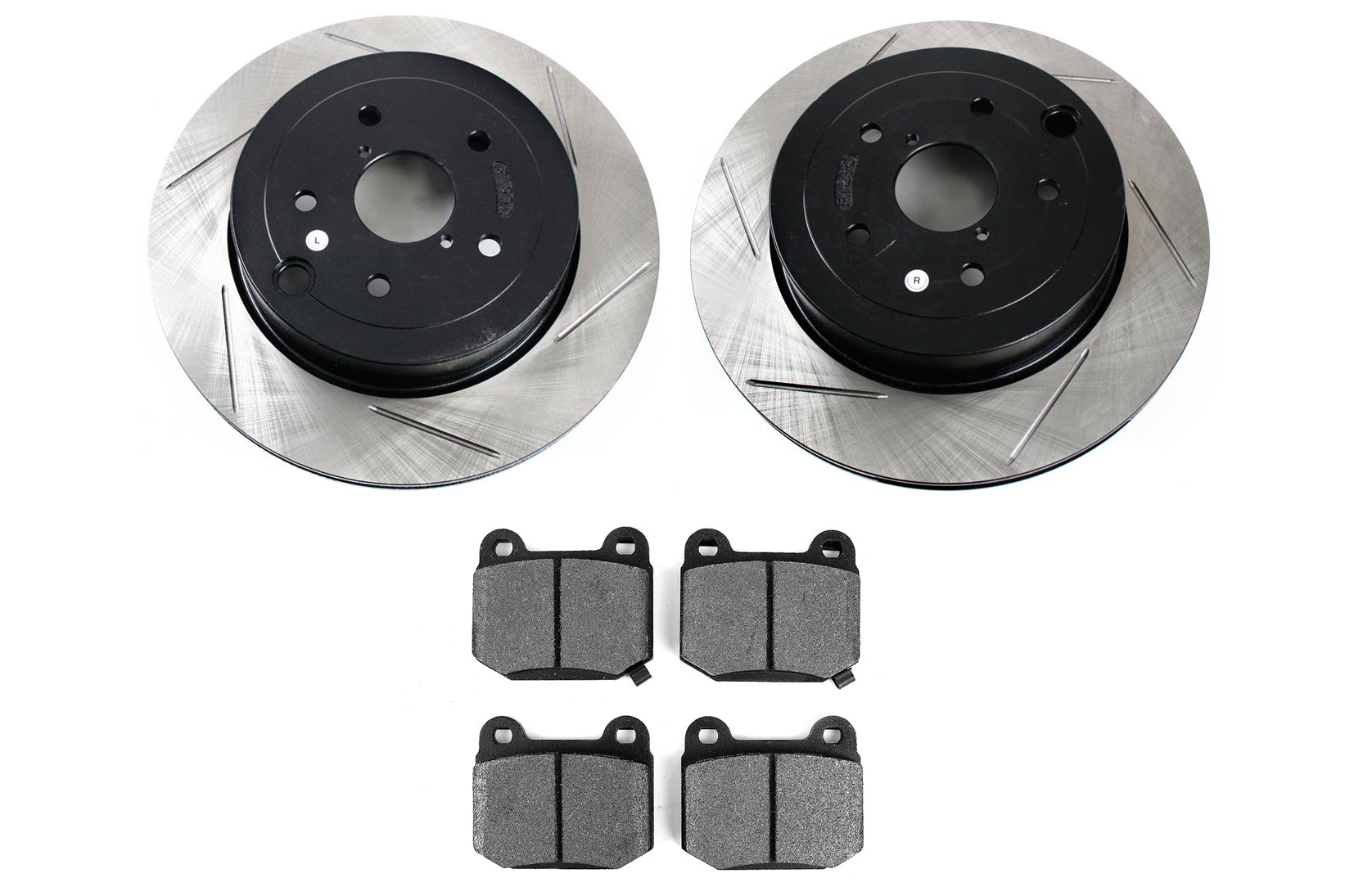 Stoptech Street Axle Pack Slotted Rear - 2008-2017 Subaru STI