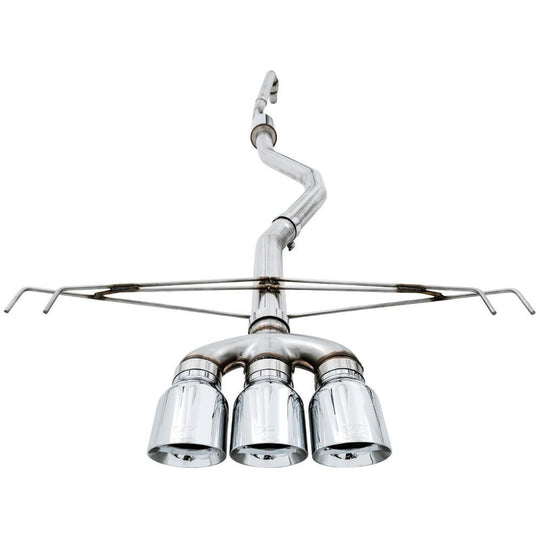 AWE Track Edition Cat-Back Exhaust (Triple Chrome Silver Tips) - 2017-2020 Honda Civic Type R
