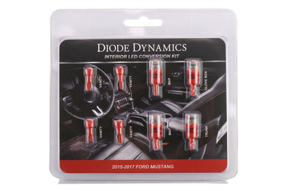 Diode Dynamics Stage 1 Red LED Interior Lighting Kit - 2015-2020 Ford Mustang