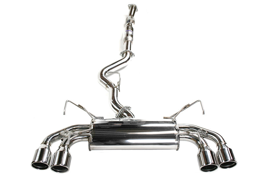 Invidia Q300 Quad Tipped Cat Back Exhaust - Stainless Steel Tips - 2008-2014 Subaru STI Hatchback / 2011-2014 WRX Hatchback