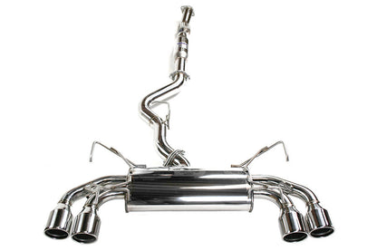 Invidia Q300 Quad Tipped Cat Back Exhaust - Stainless Steel Tips - 2008-2014 Subaru STI Hatchback / 2011-2014 WRX Hatchback