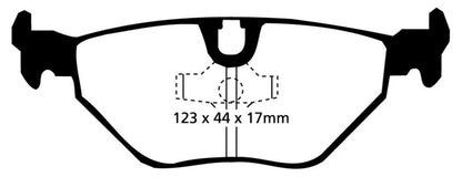 EBC 87-91 BMW M3 2.3 (E30) Redstuff Rear Brake Pads