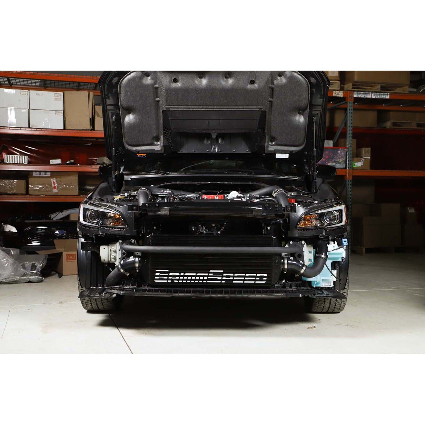 GrimmSpeed Front Mount Intercooler Kit Black Core w/ Black Piping - 2015-2021 Subaru WRX / STI