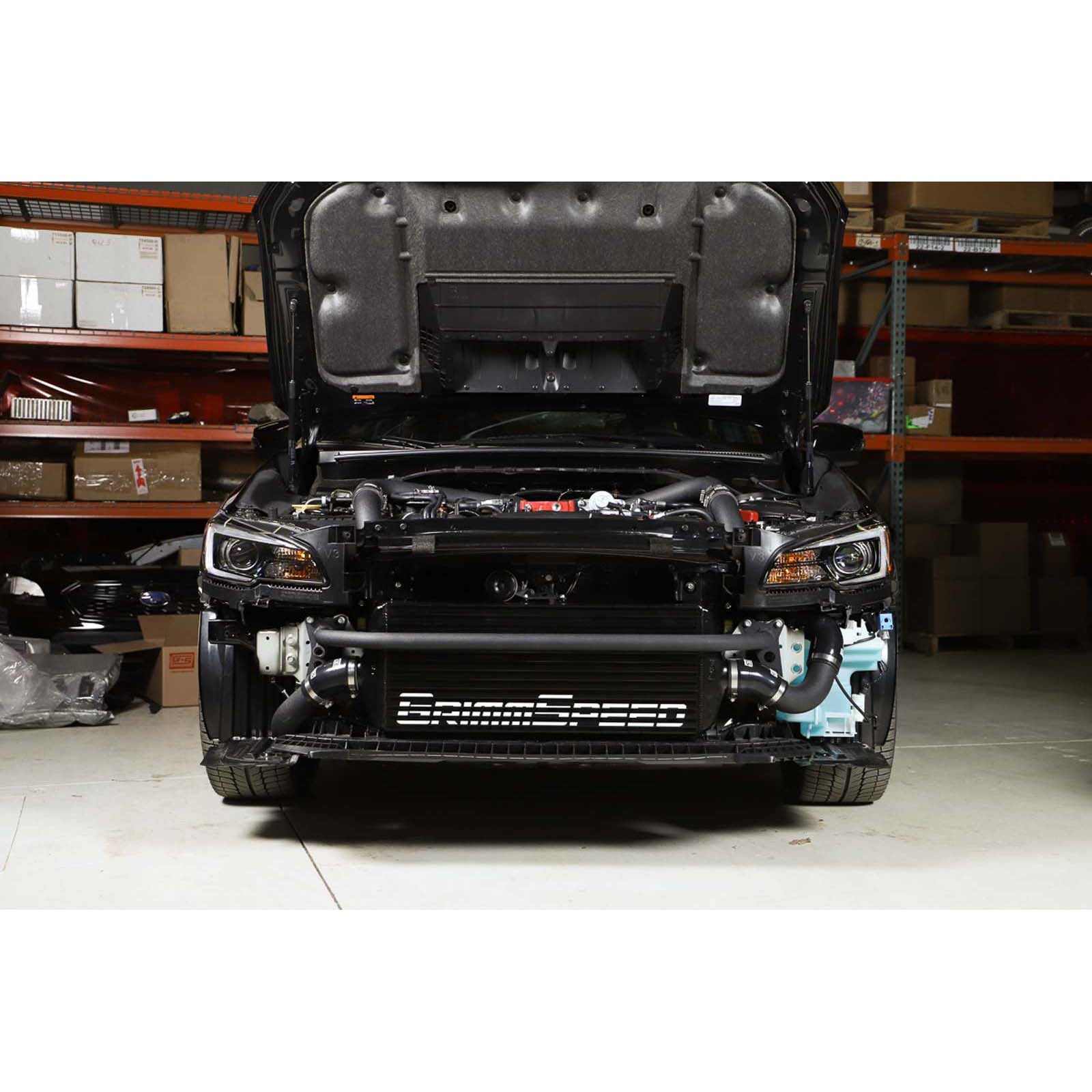 GrimmSpeed Front Mount Intercooler Kit Black Core w/ Black Piping - 2015-2021 Subaru WRX / STI