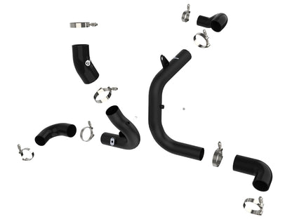 aFe BladeRunner 15-20 VW GTI (MKVII) L4-2.0L (t) Aluminum Hot and Cold Charge Pipe Kit Black