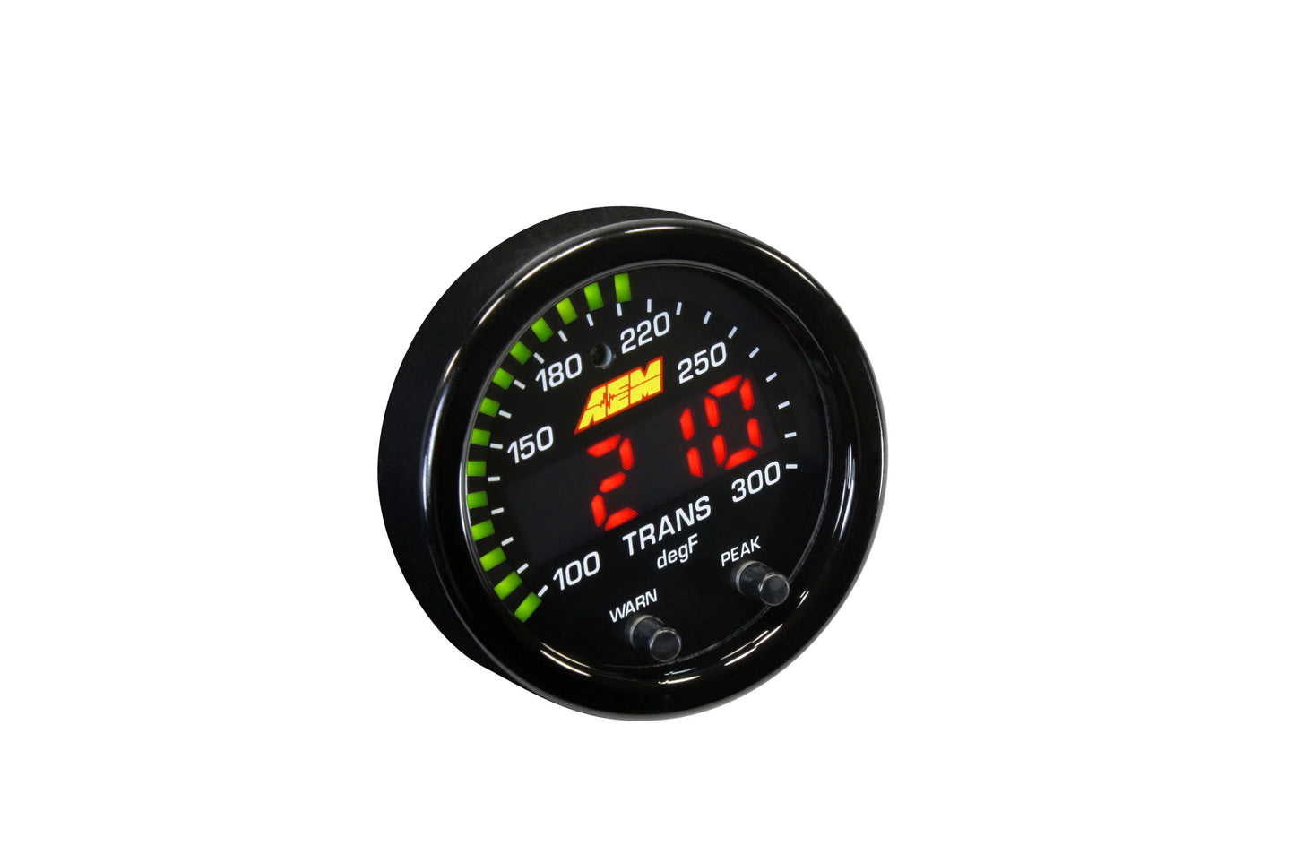 AEM X-Series Temperature Gauge Kit - 100-300F - Black Bezel / Black Face - Universal