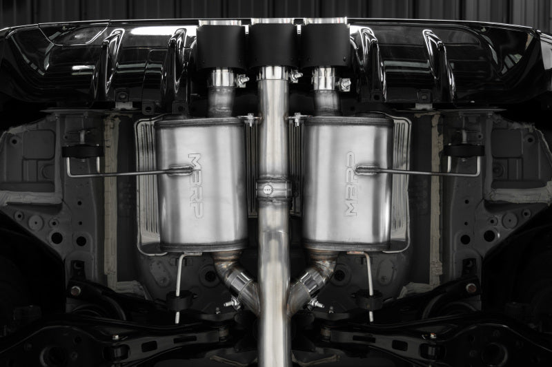 MBRP 23-24 Honda Civic Type R 2.0L T304 SS 3in Cat-Back Exhaust Triple Center Outlet w/ Carbon Tips (S49023CF)