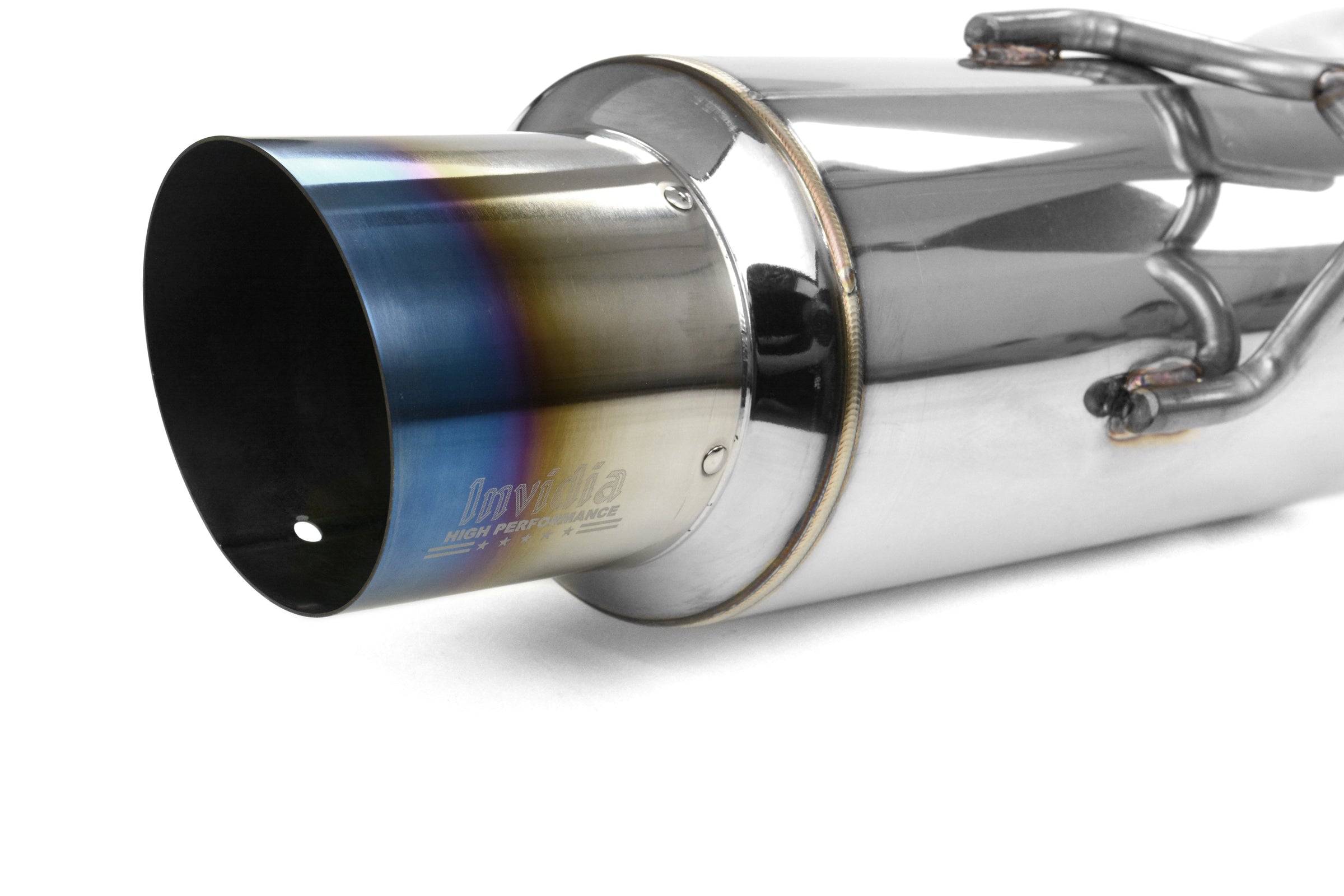 Invidia Racing Single Exit Cat Back Exhaust - Titanium Tip - 2008-2015 Mitsubishi Evo X