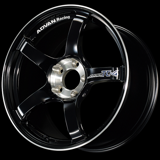 Advan TC-4 SE 18x9.5" +35 Offset 5-114.3 73mm Bore Wheel in Racing Gloss Black & Diamond Cut