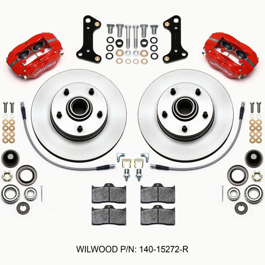 Wilwood Forged Dynalite-M Front Kit 11.00in 1 PC Rotor&Hub Red 67-69 Camaro 64-72 Nova Chevelle