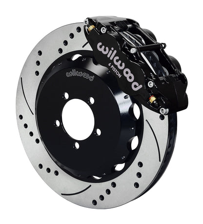 Wilwood FNSL6R 14in Front Kit Drilled / Slotted Black - 2002-2021 Subaru WRX / 2004-2021 STI / 2003-2006 Baja / 1998-2013 Forester / 1994-2014 Impreza / 1994-2009 Legacy / 2000-2009 Outback