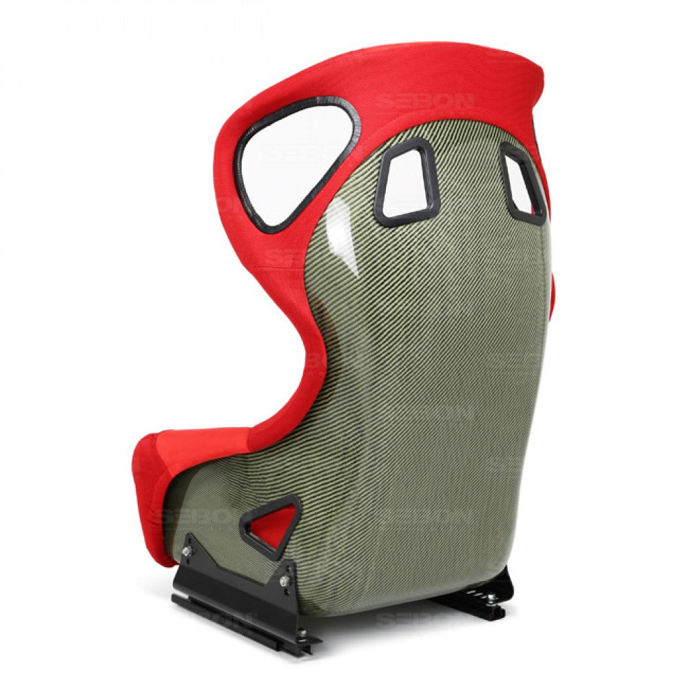 Seibon Carbon Kevlar Racing Seat Type-FC Red - Universal