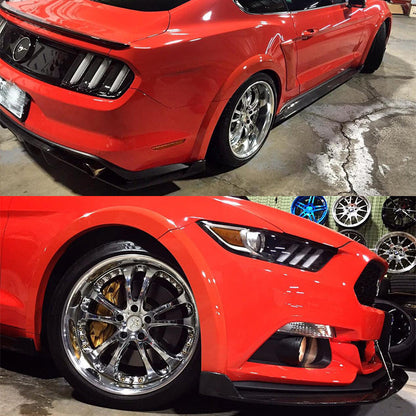 2015-2017 Ford Mustang Painted Front Rear 4 Wheel Street Fender Flares